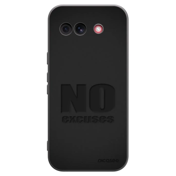 Picasee husă neagră din silicon pentru Google Pixel 10a - No Excuses