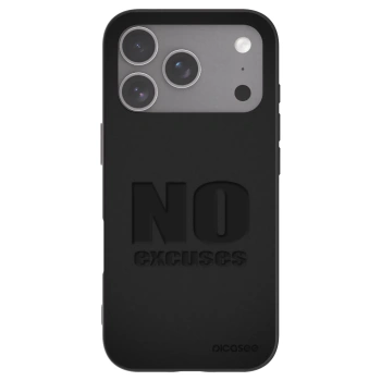 Picasee husă neagră din silicon pentru Apple iPhone 18 Pro - No Excuses