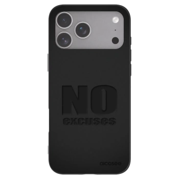 Picasee husă neagră din silicon pentru Apple iPhone 18 Pro Max - No Excuses
