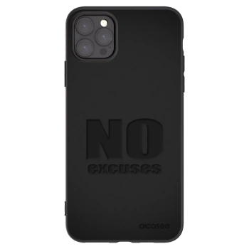 Picasee husă neagră din silicon pentru Apple iPhone 11 Pro Max - No Excuses