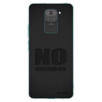 Picasee husă neagră din silicon pentru Xiaomi Redmi Note 9 - No Excuses