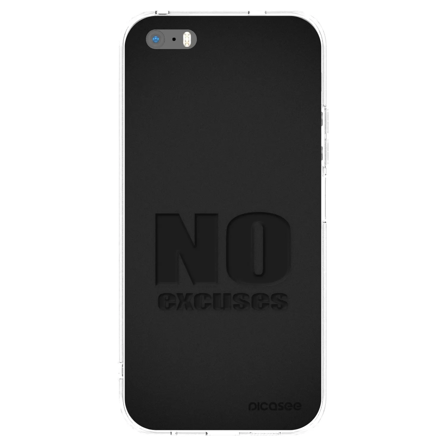 Picasee husă transparentă din silicon pentru Apple iPhone 5/5S/SE - No Excuses