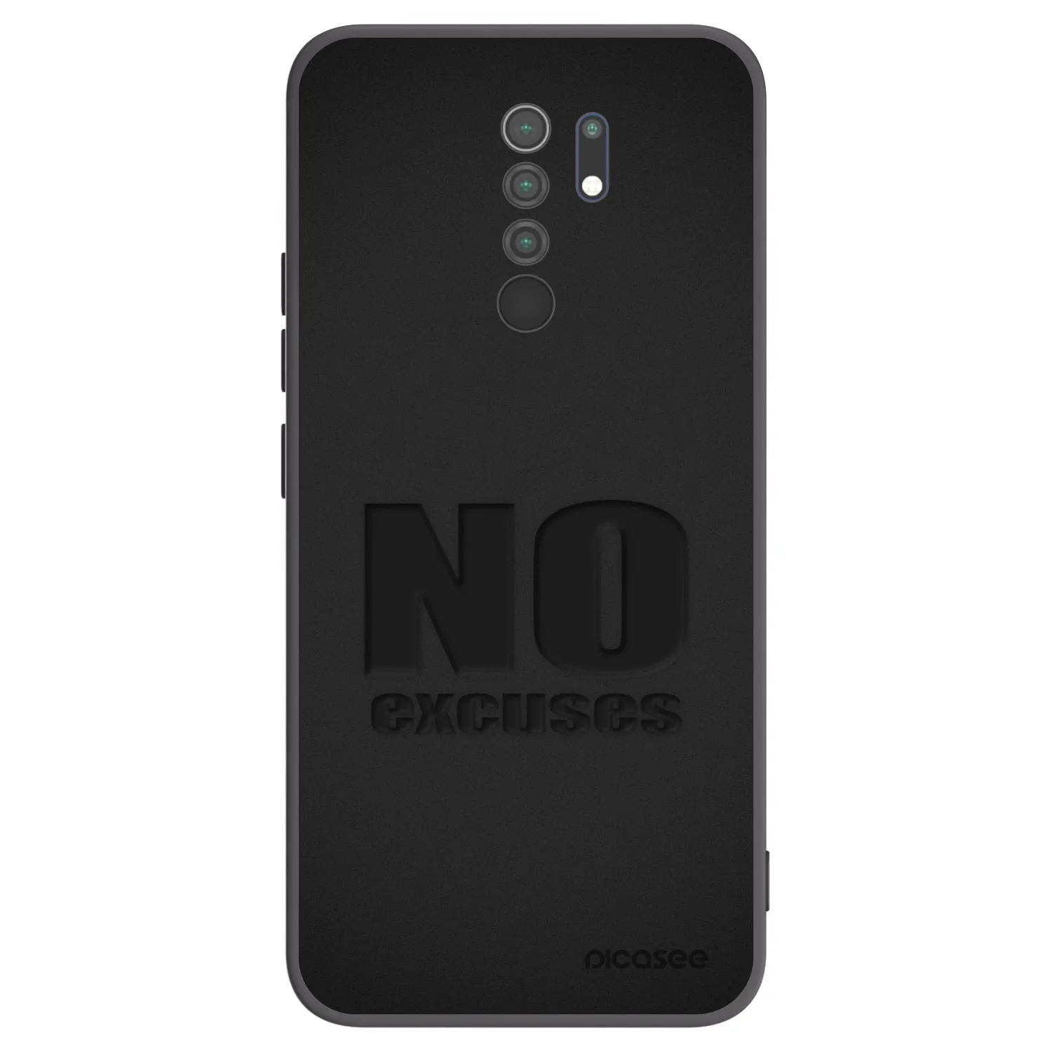 Picasee husă neagră din silicon pentru Xiaomi Redmi 9 - No Excuses