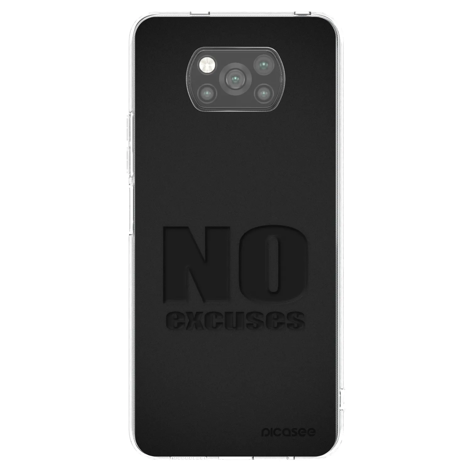 Picasee husă neagră din silicon pentru Xiaomi Poco X3 - No Excuses