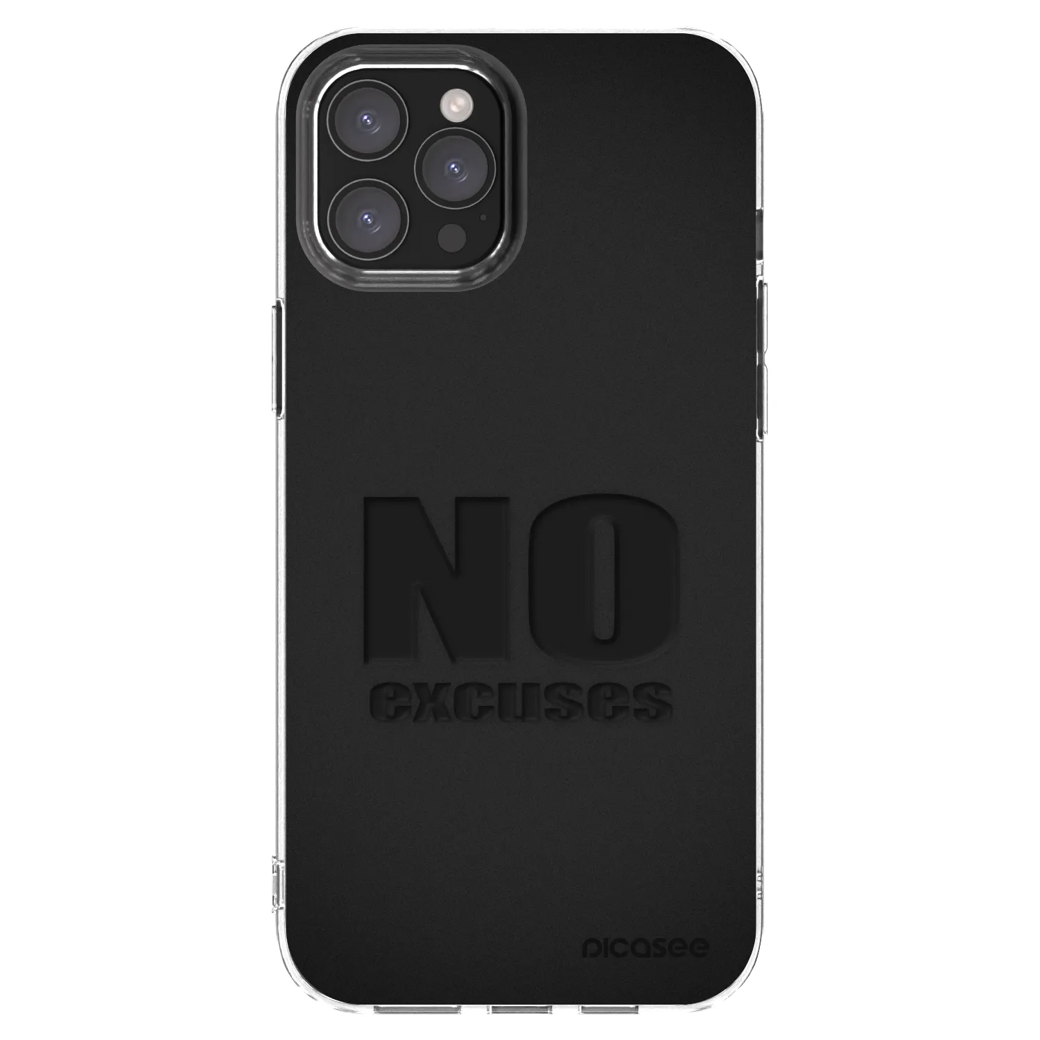Picasee husă transparentă din silicon pentru Apple iPhone 12 Pro Max - No Excuses