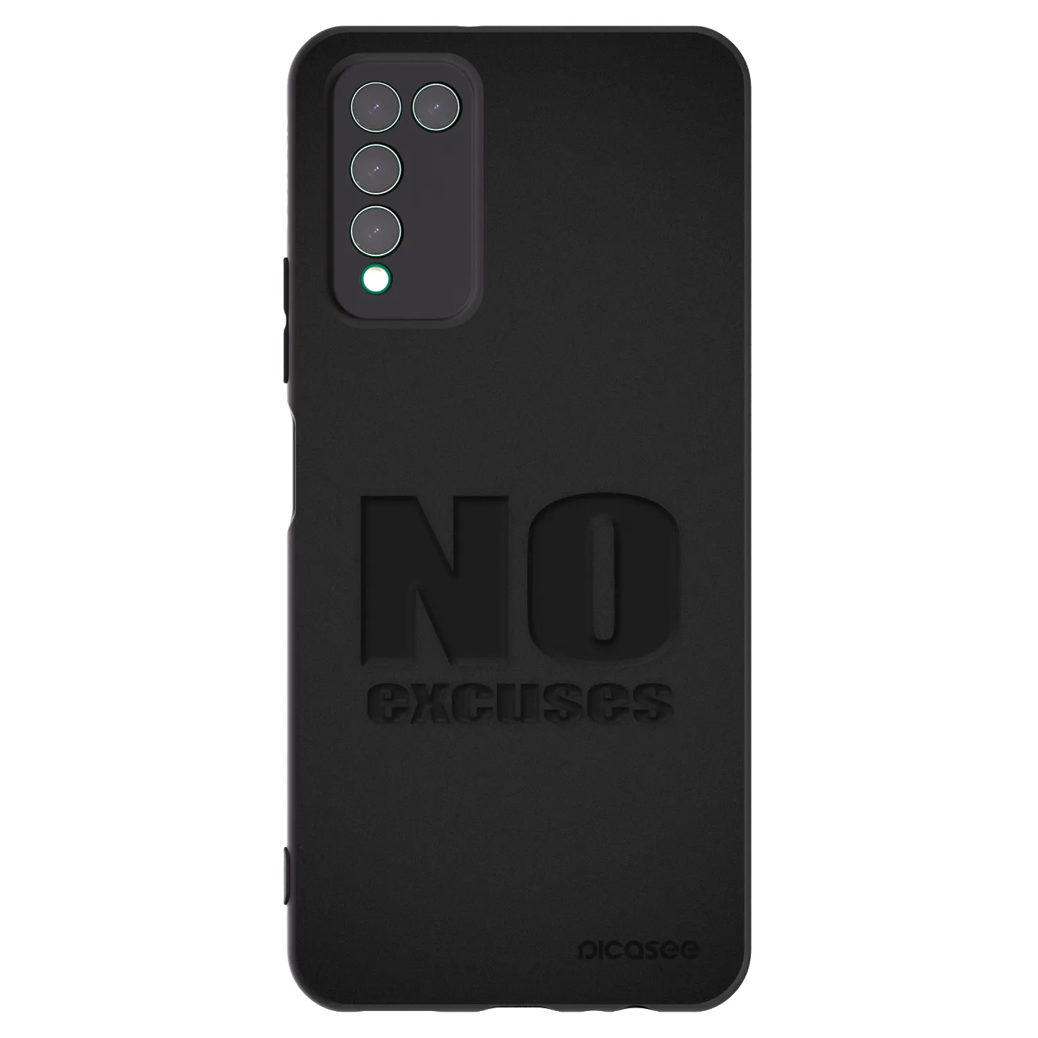 Picasee husă neagră din silicon pentru Honor 10X Lite - No Excuses