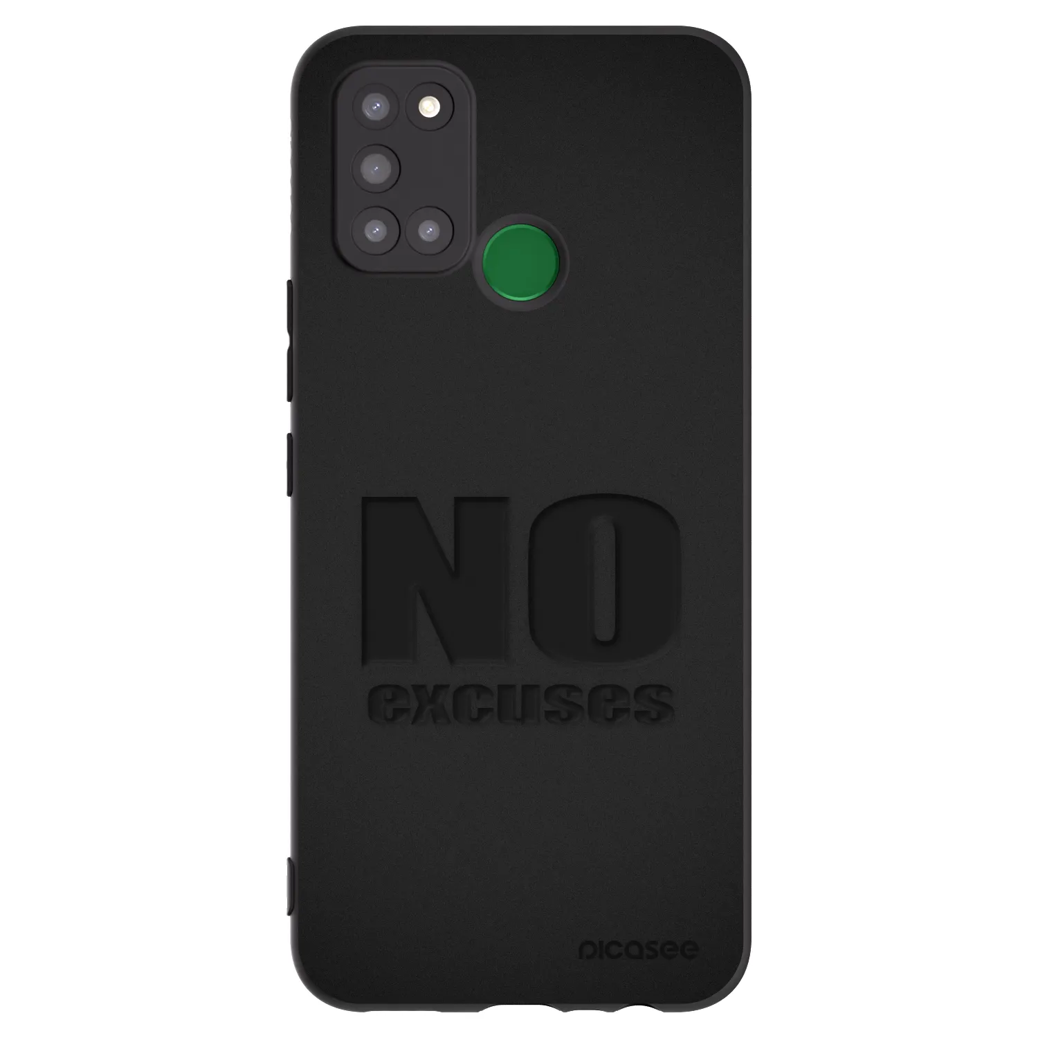 Picasee husă neagră din silicon pentru Realme 7i - No Excuses