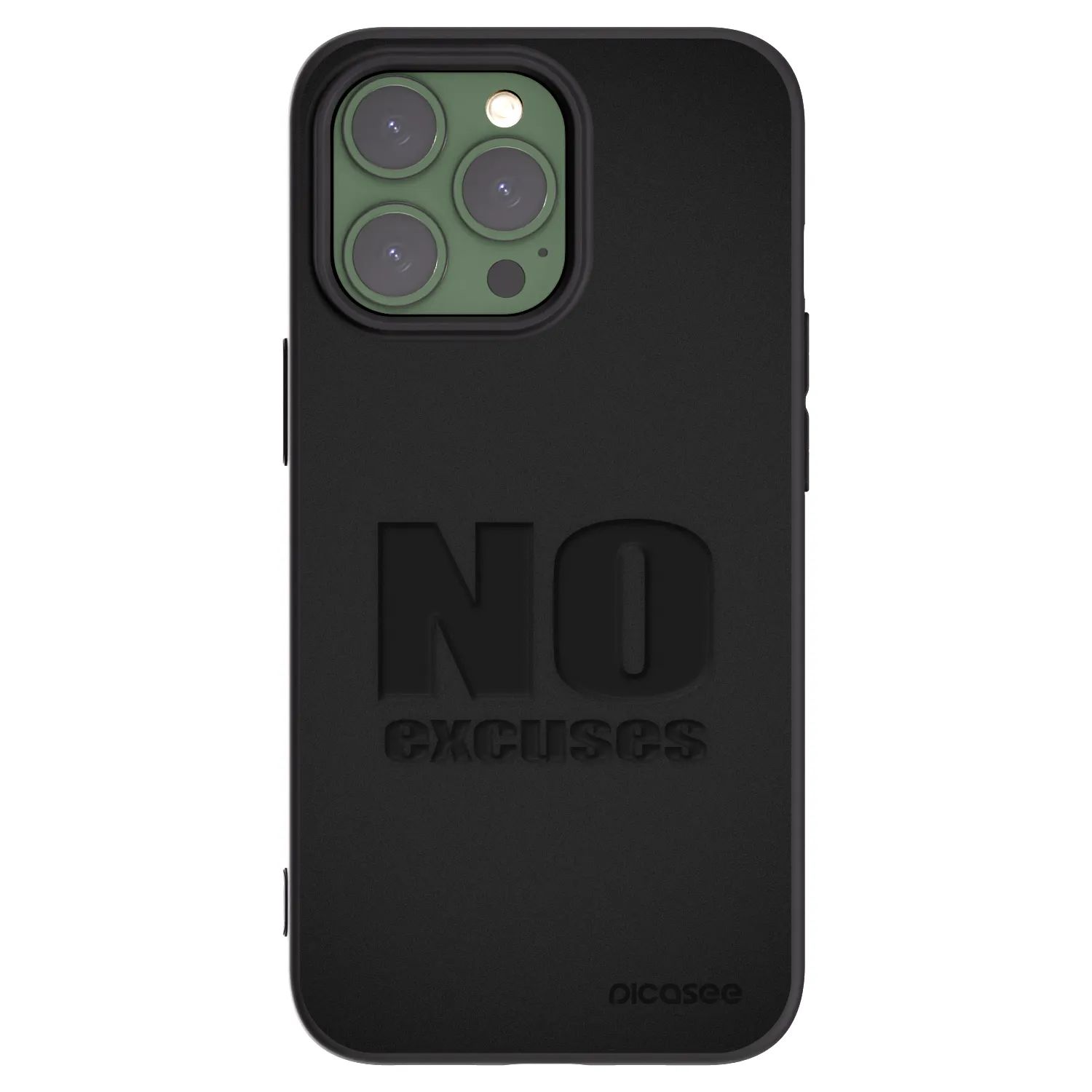 Picasee husă neagră din silicon pentru Apple iPhone 13 Pro - No Excuses