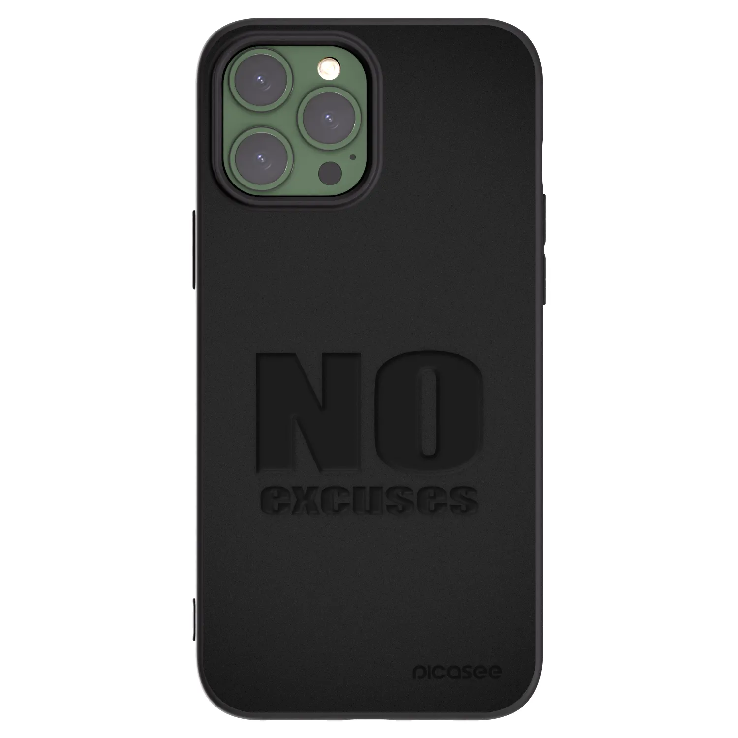 Picasee husă neagră din silicon pentru Apple iPhone 13 Pro Max - No Excuses