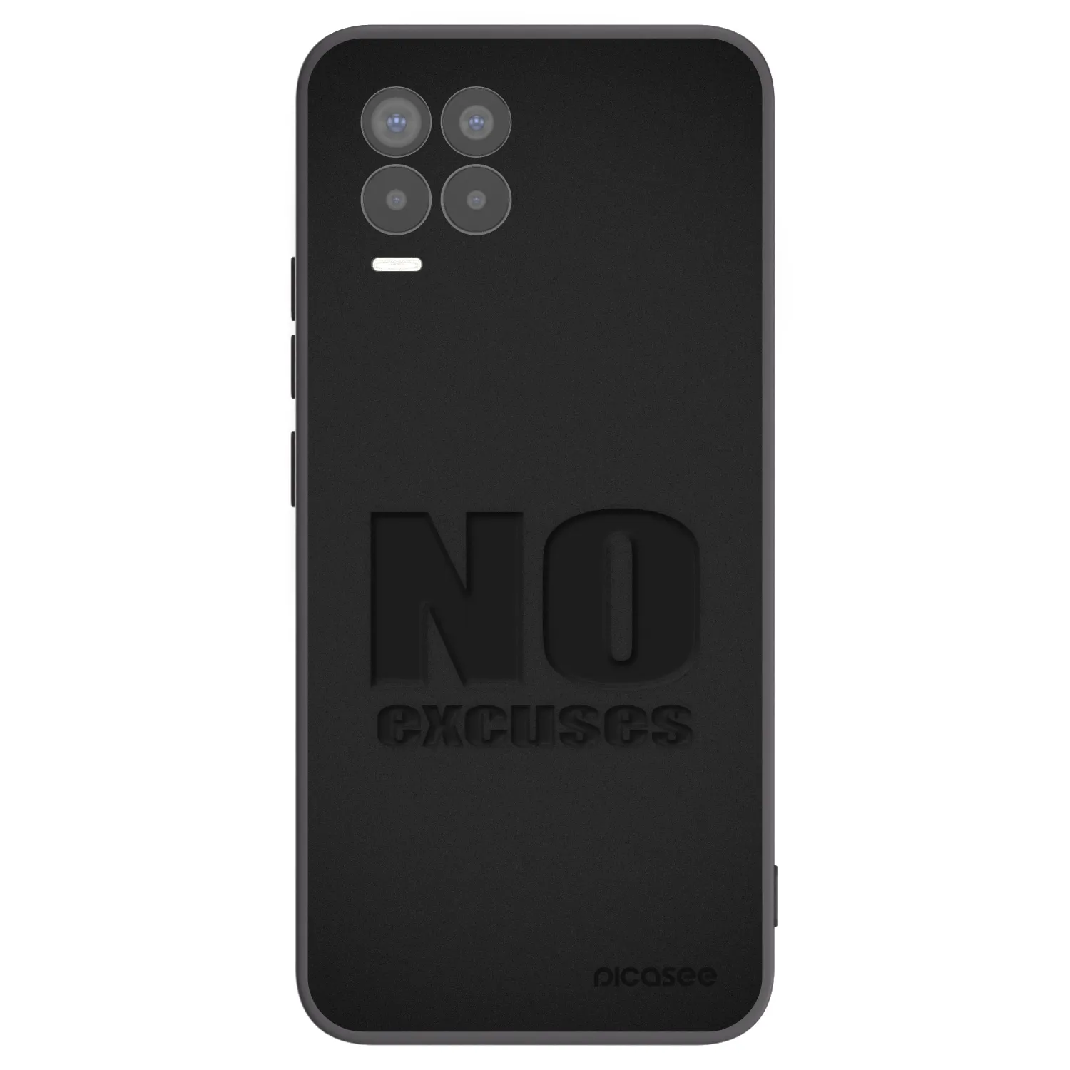 Picasee husă neagră din silicon pentru Realme 8 Pro - No Excuses