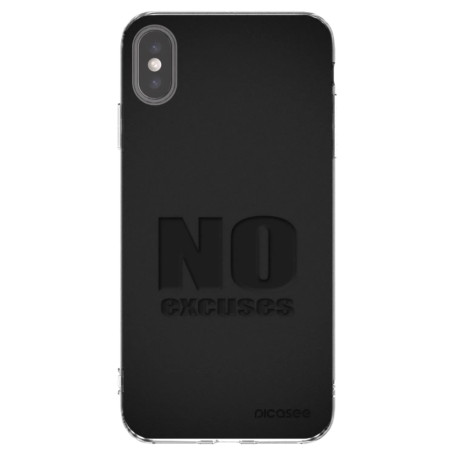 Picasee husă transparentă din silicon pentru Apple iPhone XS Max - No Excuses