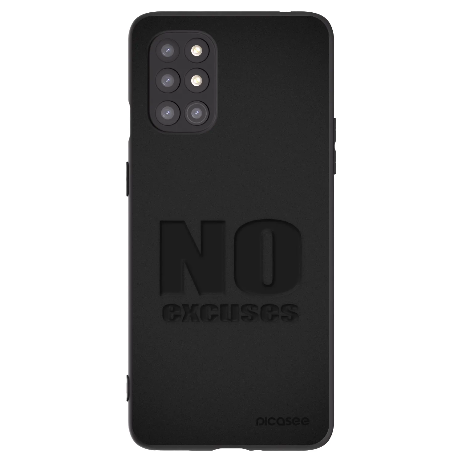 Picasee husă neagră din silicon pentru OnePlus 8T - No Excuses
