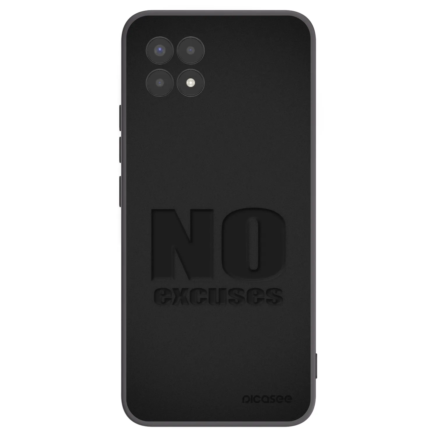 Picasee husă neagră din silicon pentru Realme 8i - No Excuses