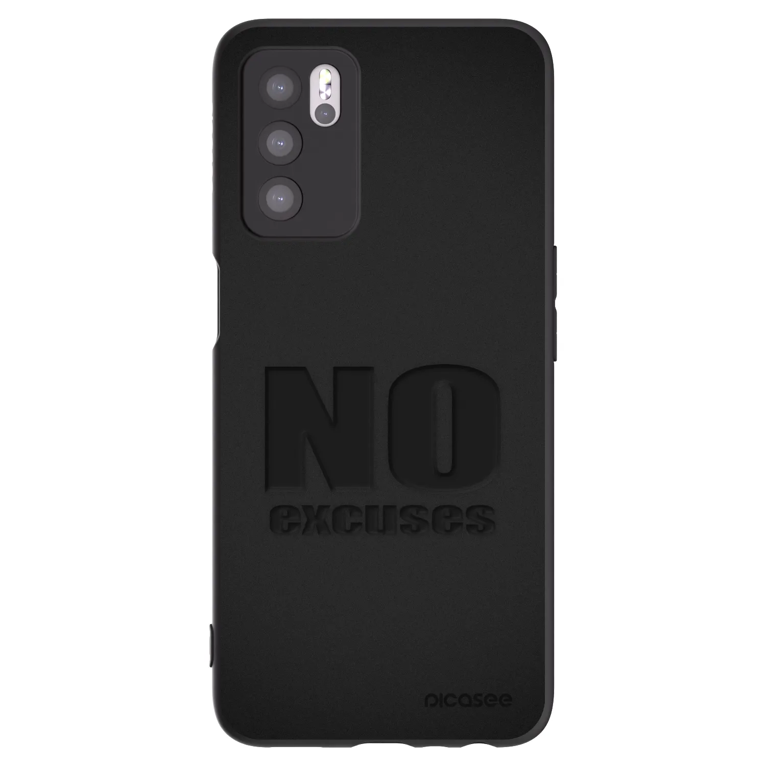 Picasee husă neagră din silicon pentru OPPO A16s - No Excuses