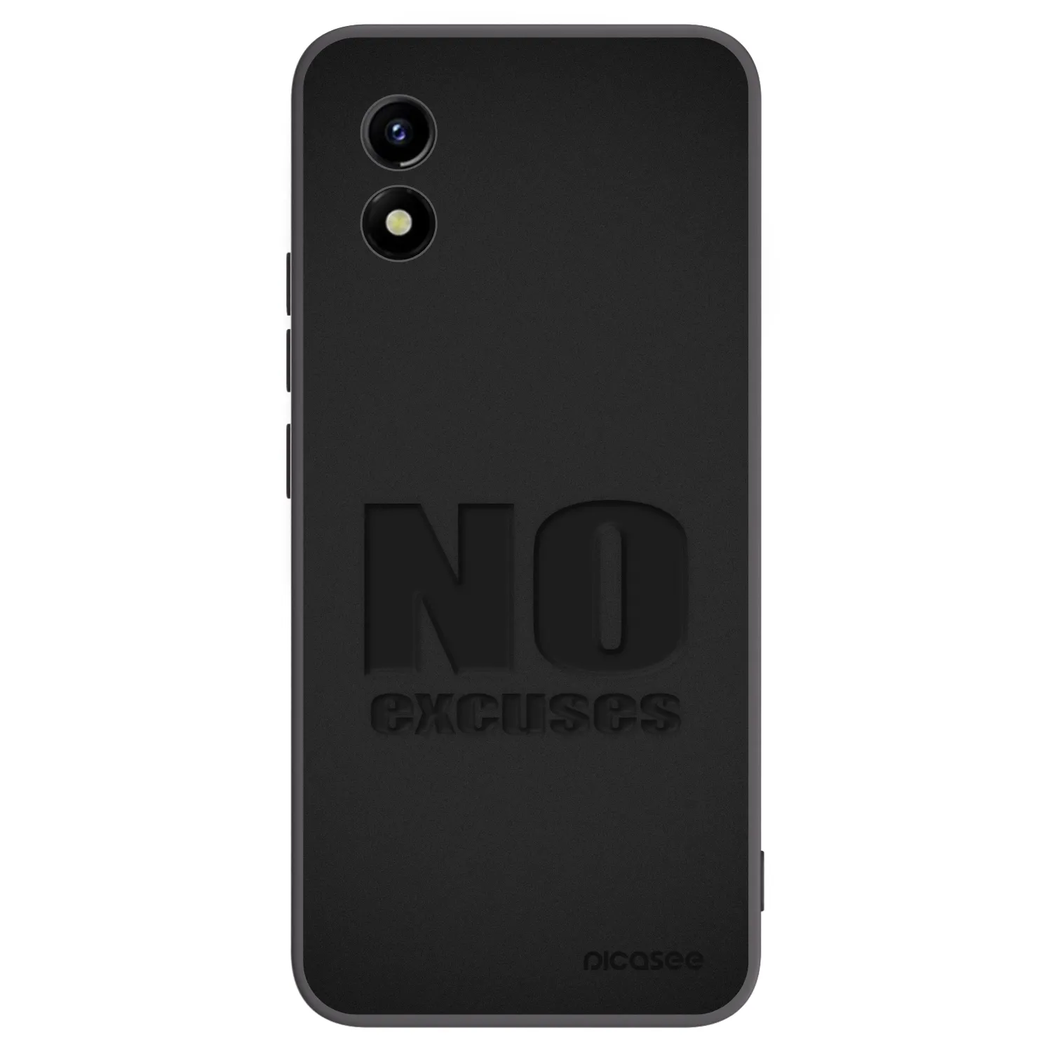 Picasee husă neagră din silicon pentru Vivo Y01 - No Excuses