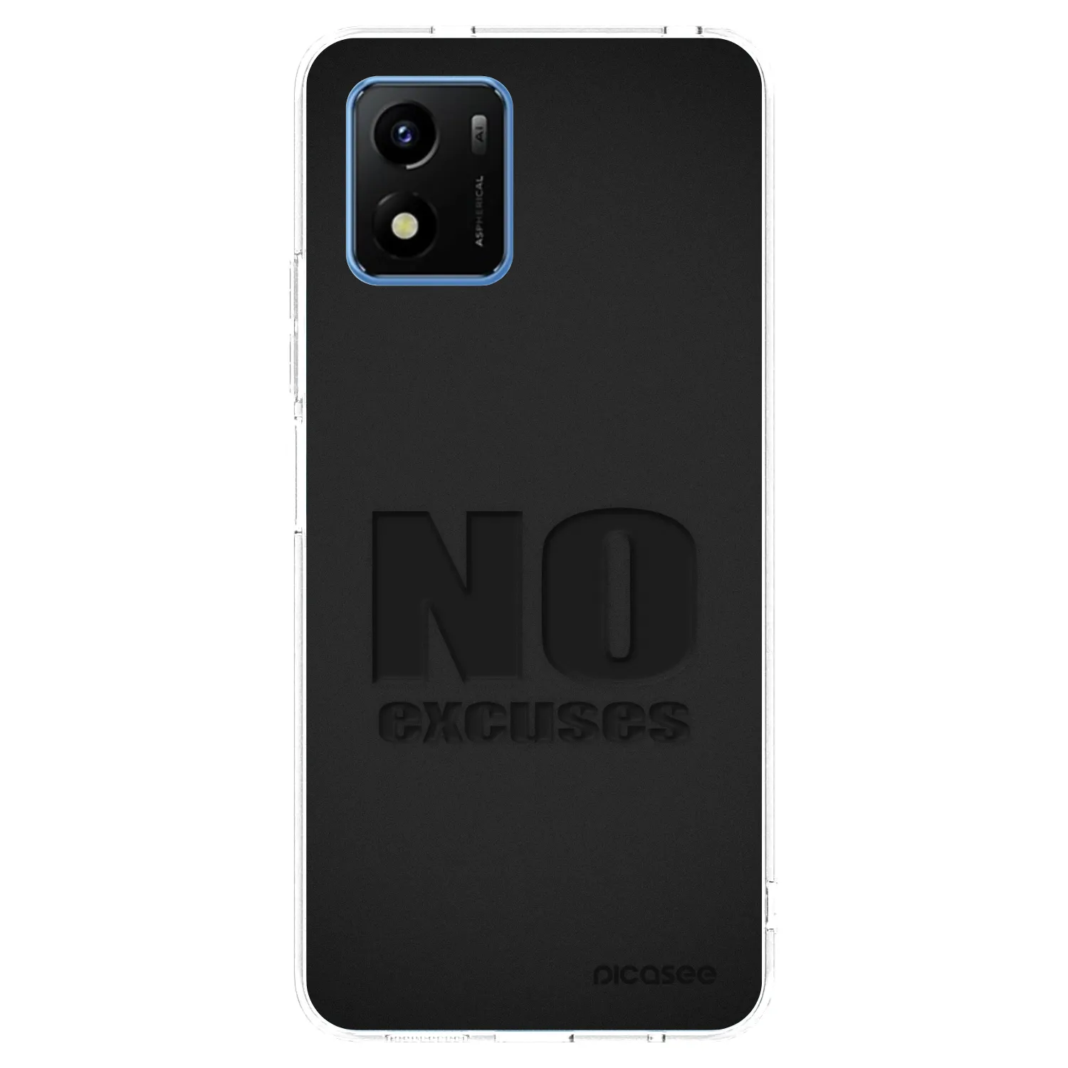Picasee husă transparentă din silicon pentru Vivo Y01 - No Excuses