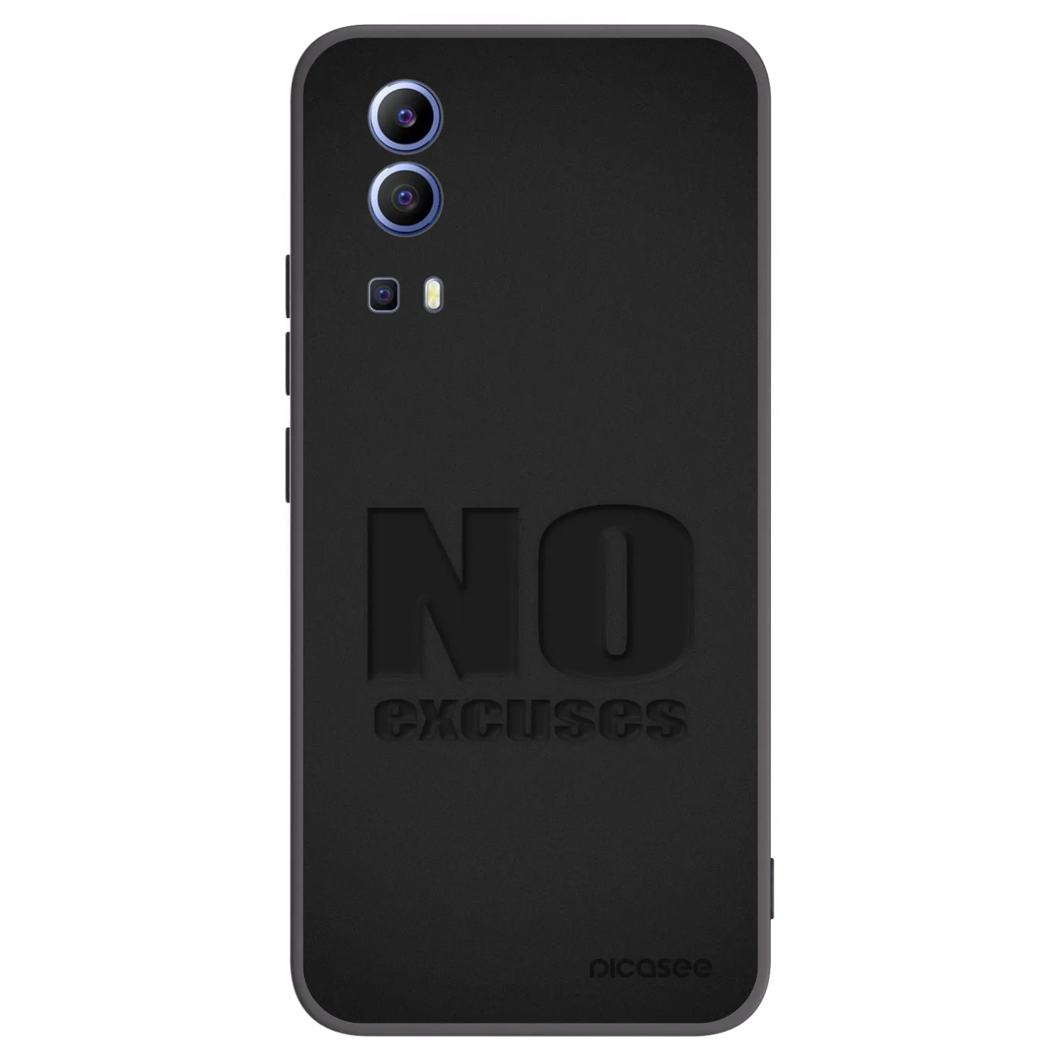 Picasee husă neagră din silicon pentru Vivo Y52 5G - No Excuses