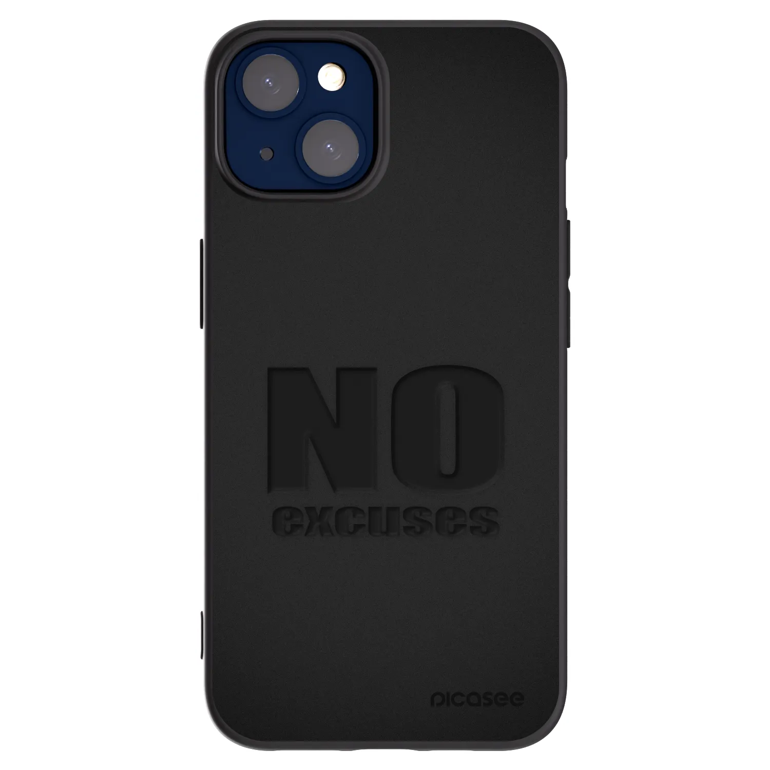 Picasee husă neagră din silicon pentru Apple iPhone 14 - No Excuses