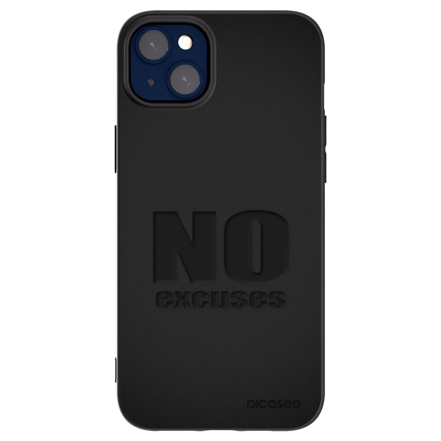 Picasee husă neagră din silicon pentru Apple iPhone 14 Plus - No Excuses