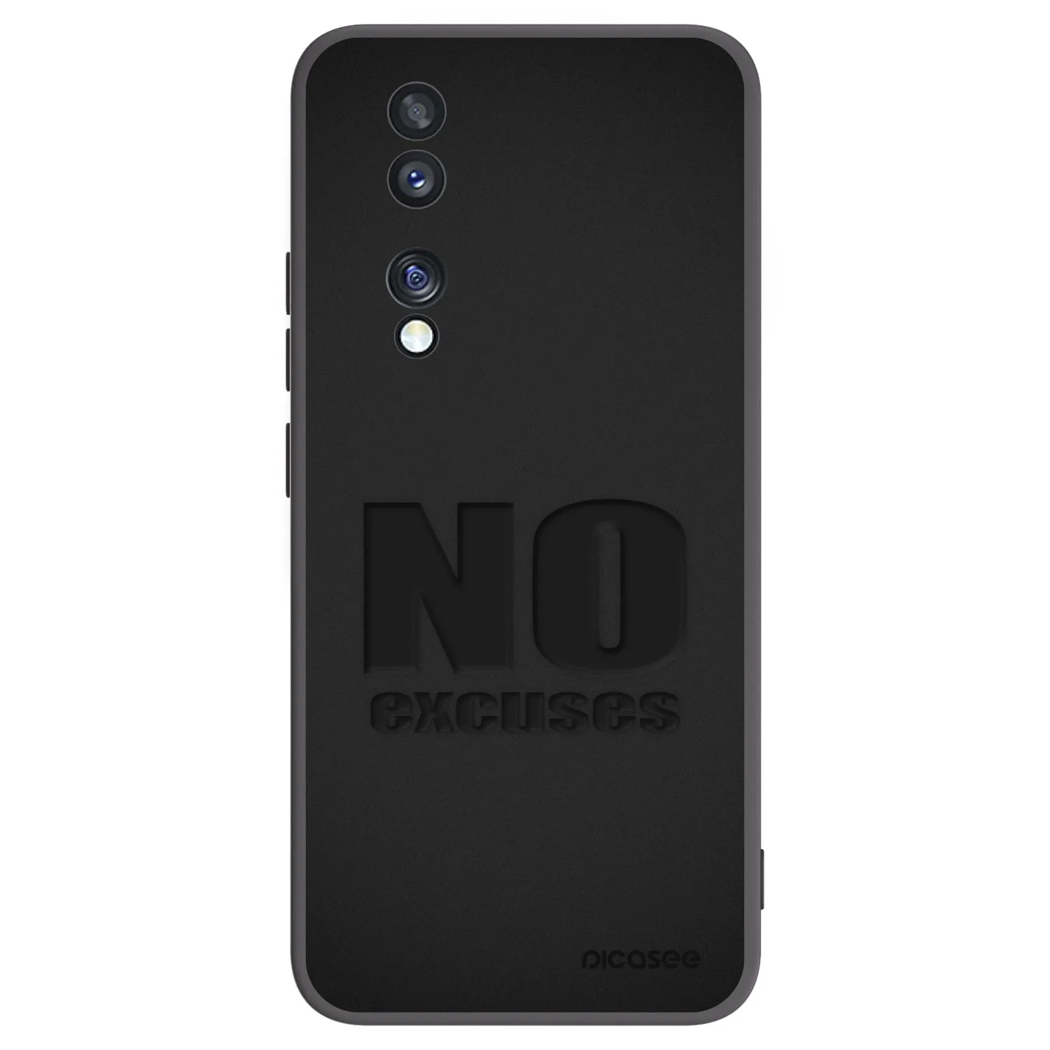 Picasee husă neagră din silicon pentru Honor 70 - No Excuses