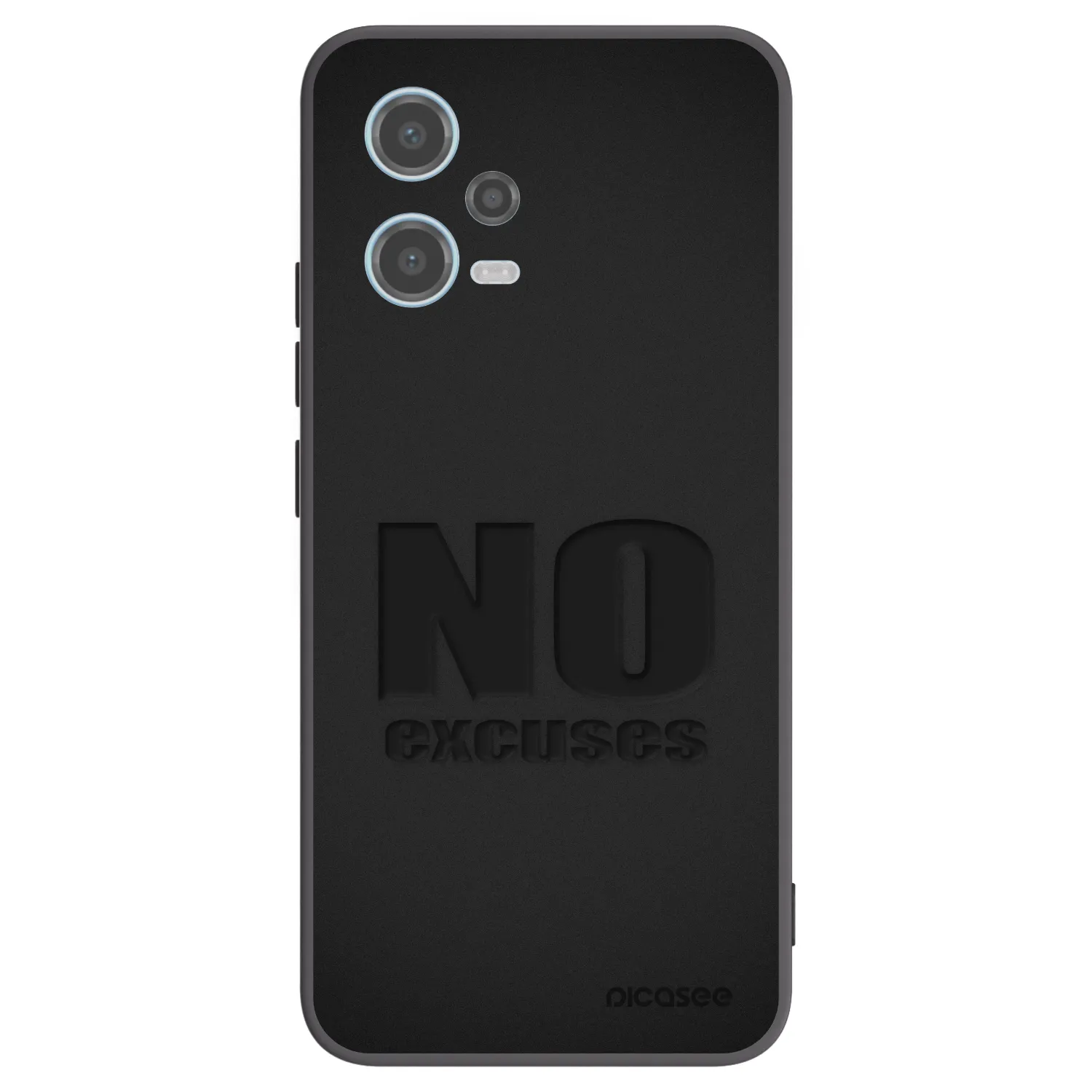 Picasee husă neagră din silicon pentru Xiaomi Redmi Note 12 5G - No Excuses