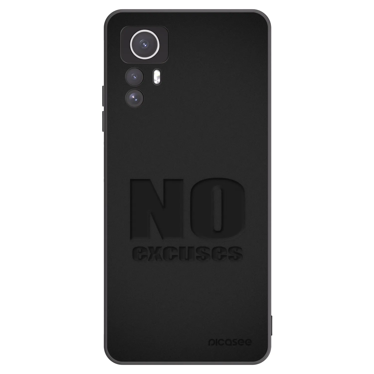 Picasee husă neagră din silicon pentru Xiaomi Redmi Note 12S - No Excuses