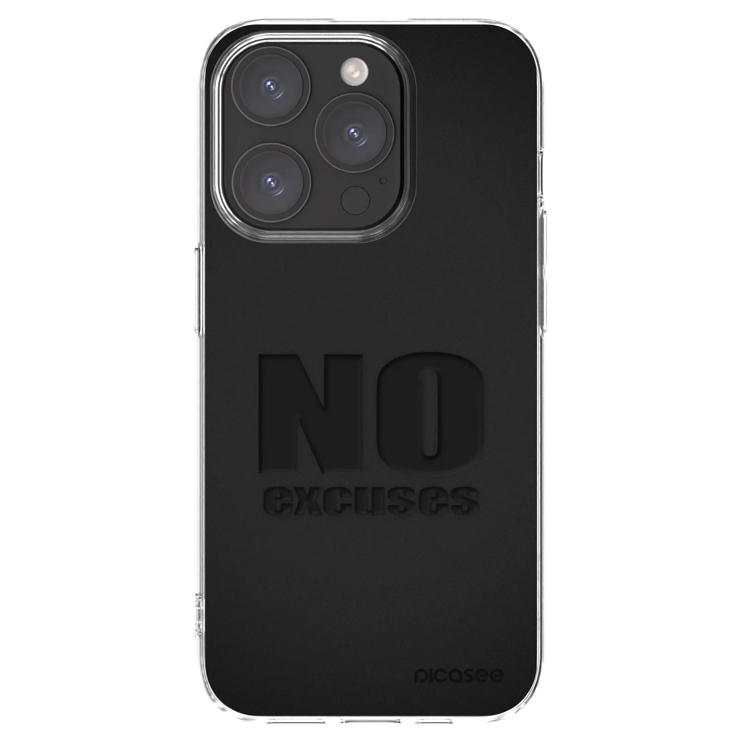 Picasee husă transparentă din silicon pentru Apple iPhone 15 Pro - No Excuses
