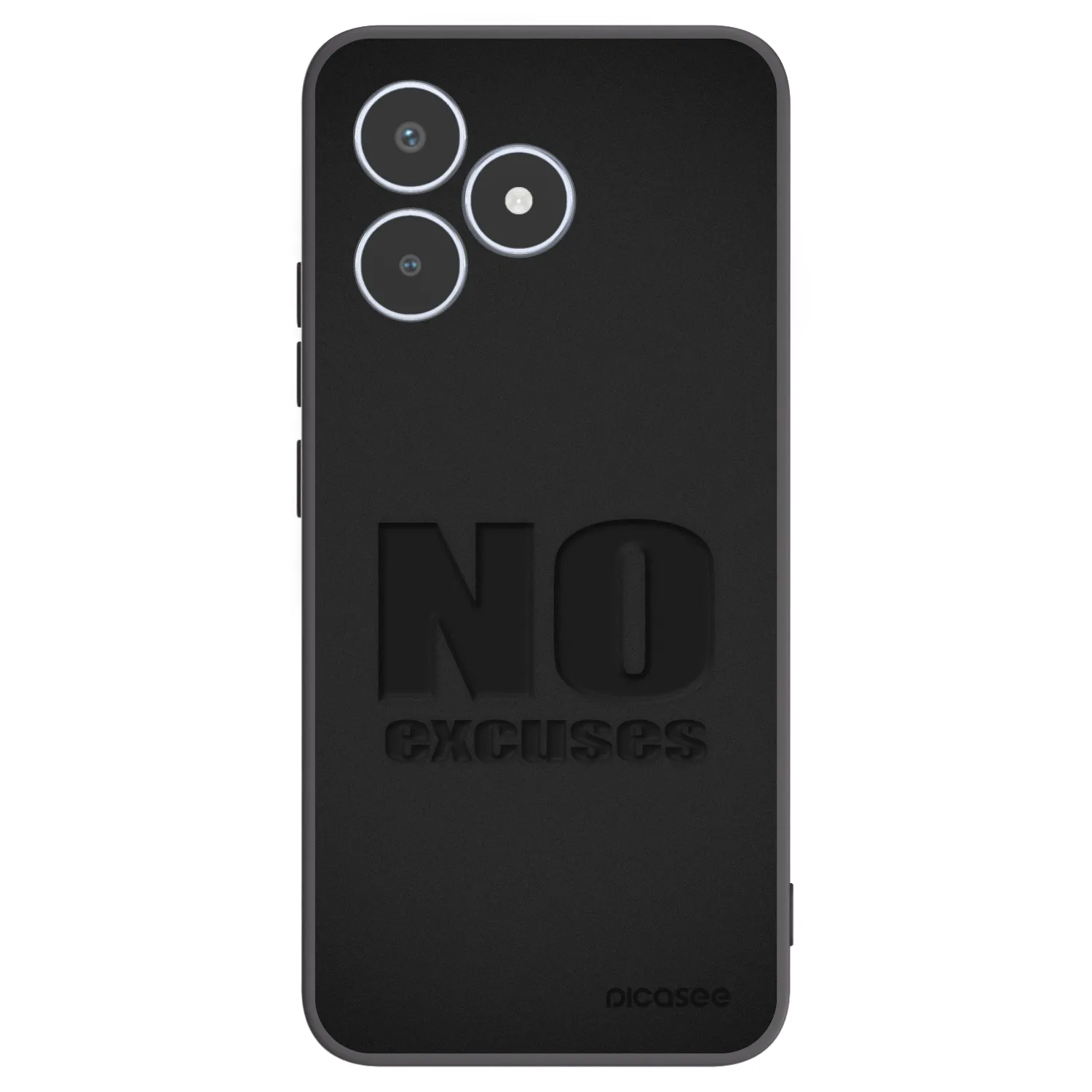 Picasee husă neagră din silicon pentru Realme C53 - No Excuses