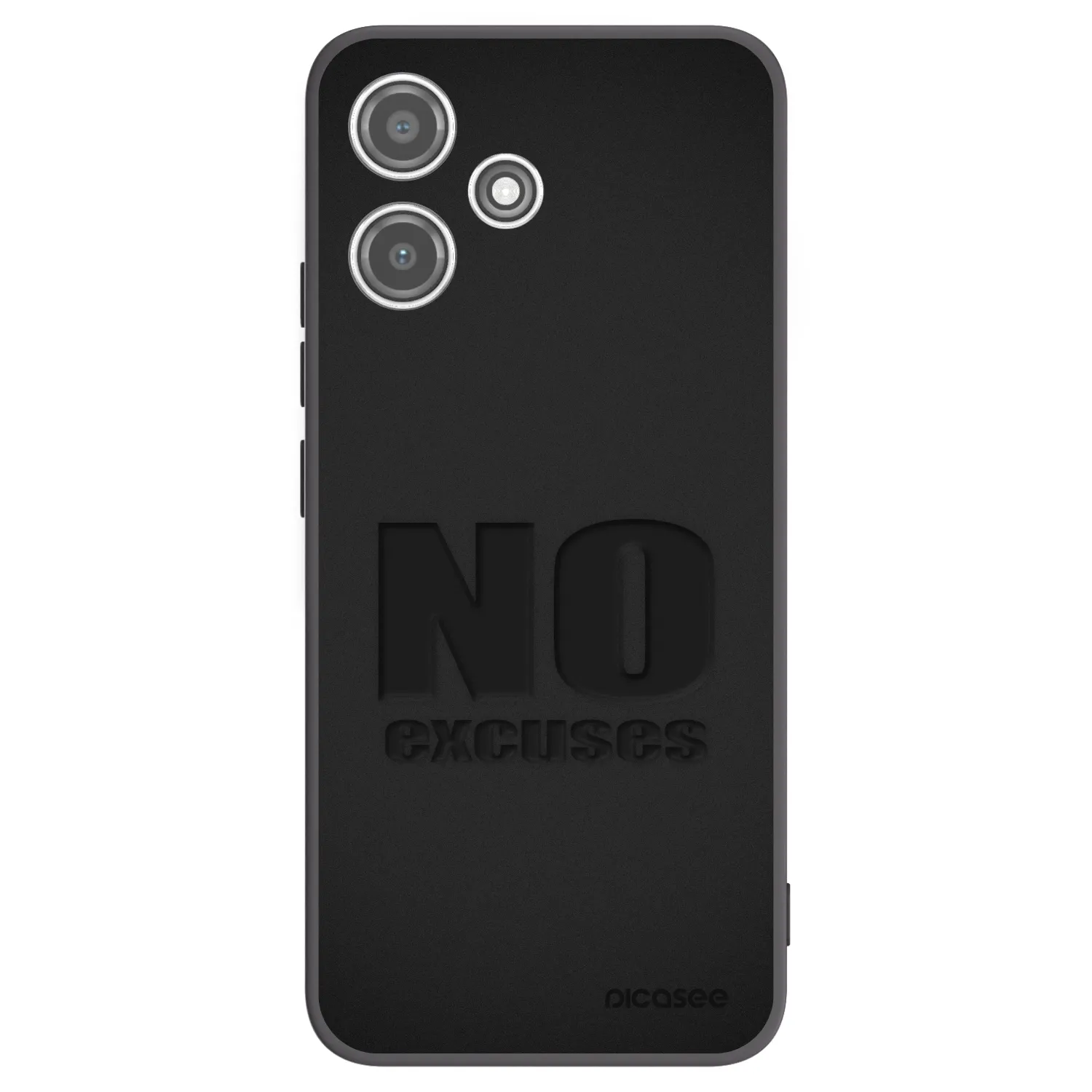 Picasee husă neagră din silicon pentru Xiaomi Redmi 12 5G - No Excuses