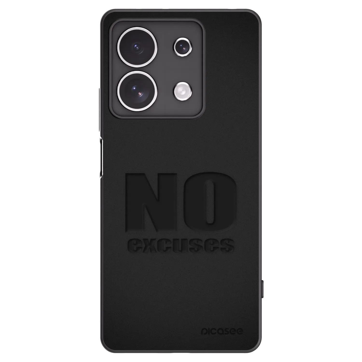 Picasee husă neagră din silicon pentru Xiaomi Redmi Note 13 4G - No Excuses