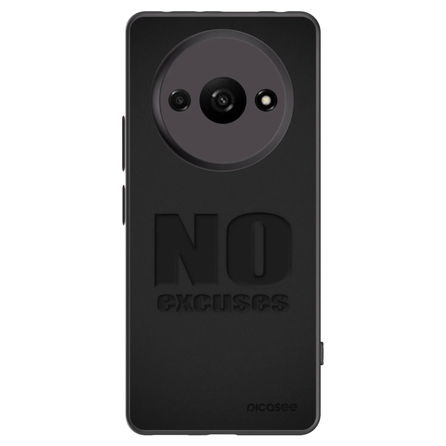 Picasee husă neagră din silicon pentru Xiaomi Redmi A3 - No Excuses