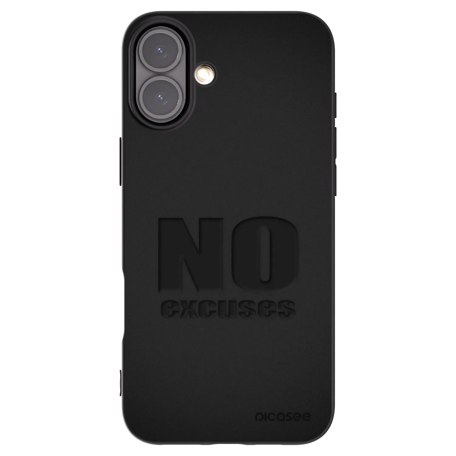 Picasee husă neagră din silicon pentru Apple iPhone 16 Plus - No Excuses