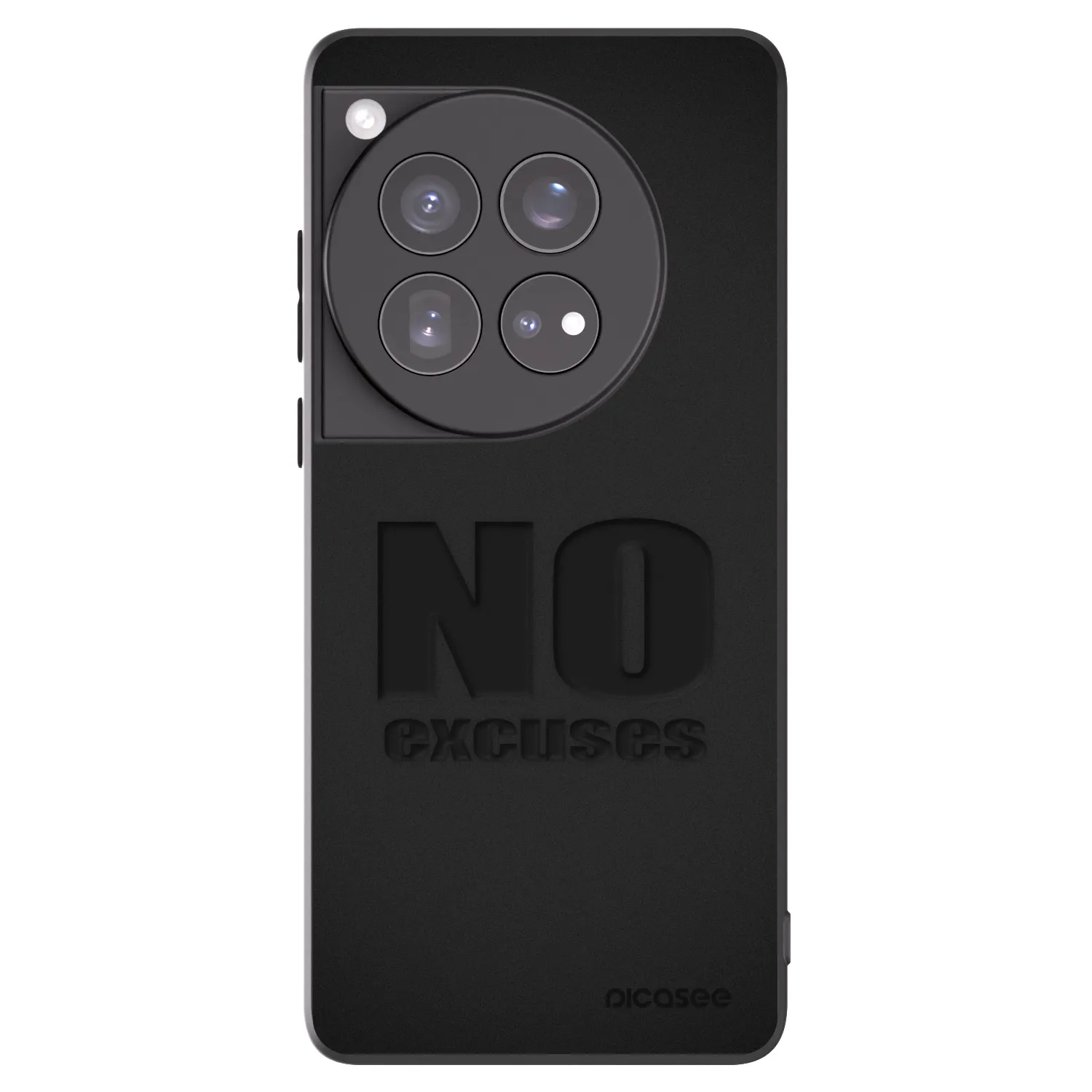 Picasee husă neagră din silicon pentru OnePlus 12 5G - No Excuses