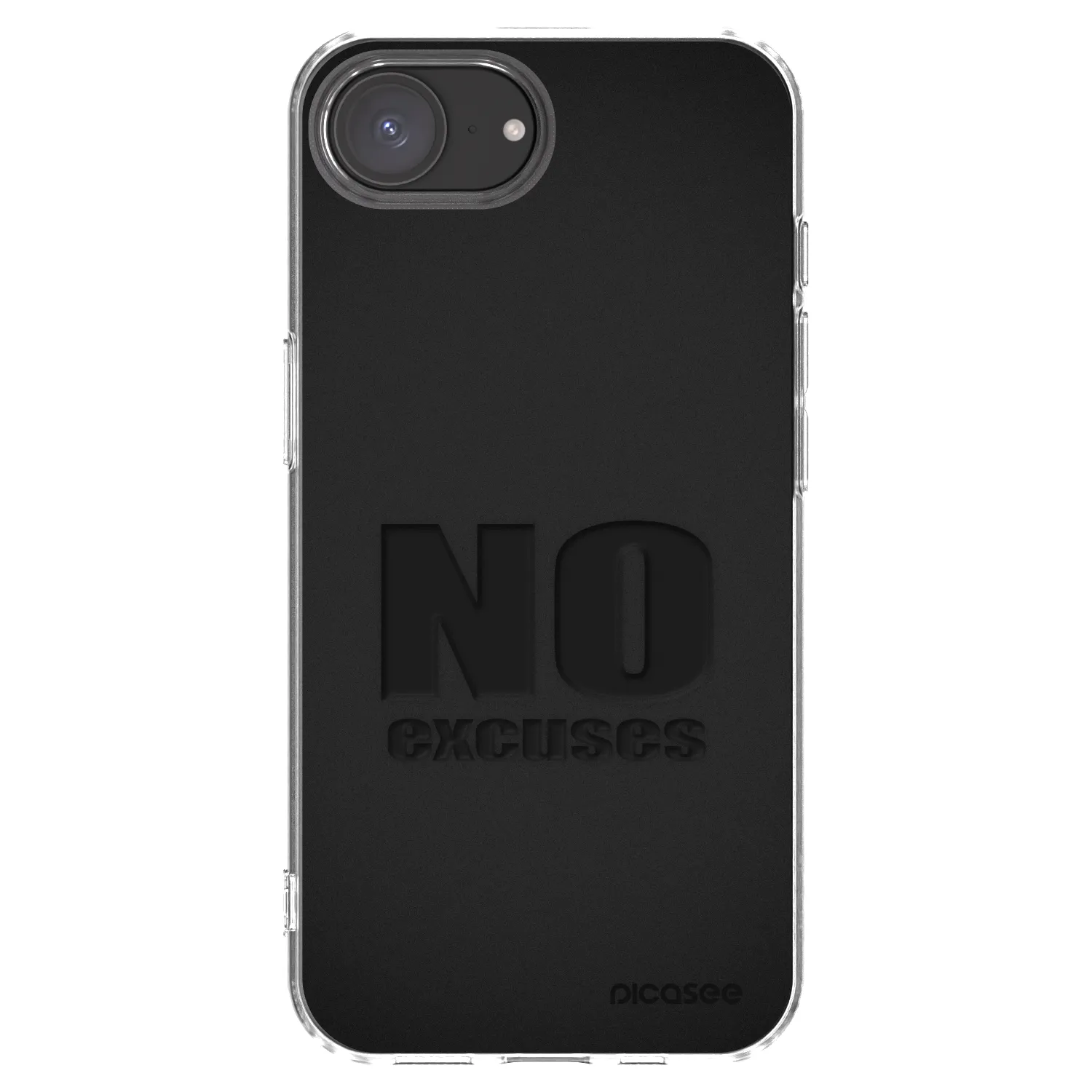 Picasee husă transparentă din silicon pentru Apple iPhone 16e - No Excuses