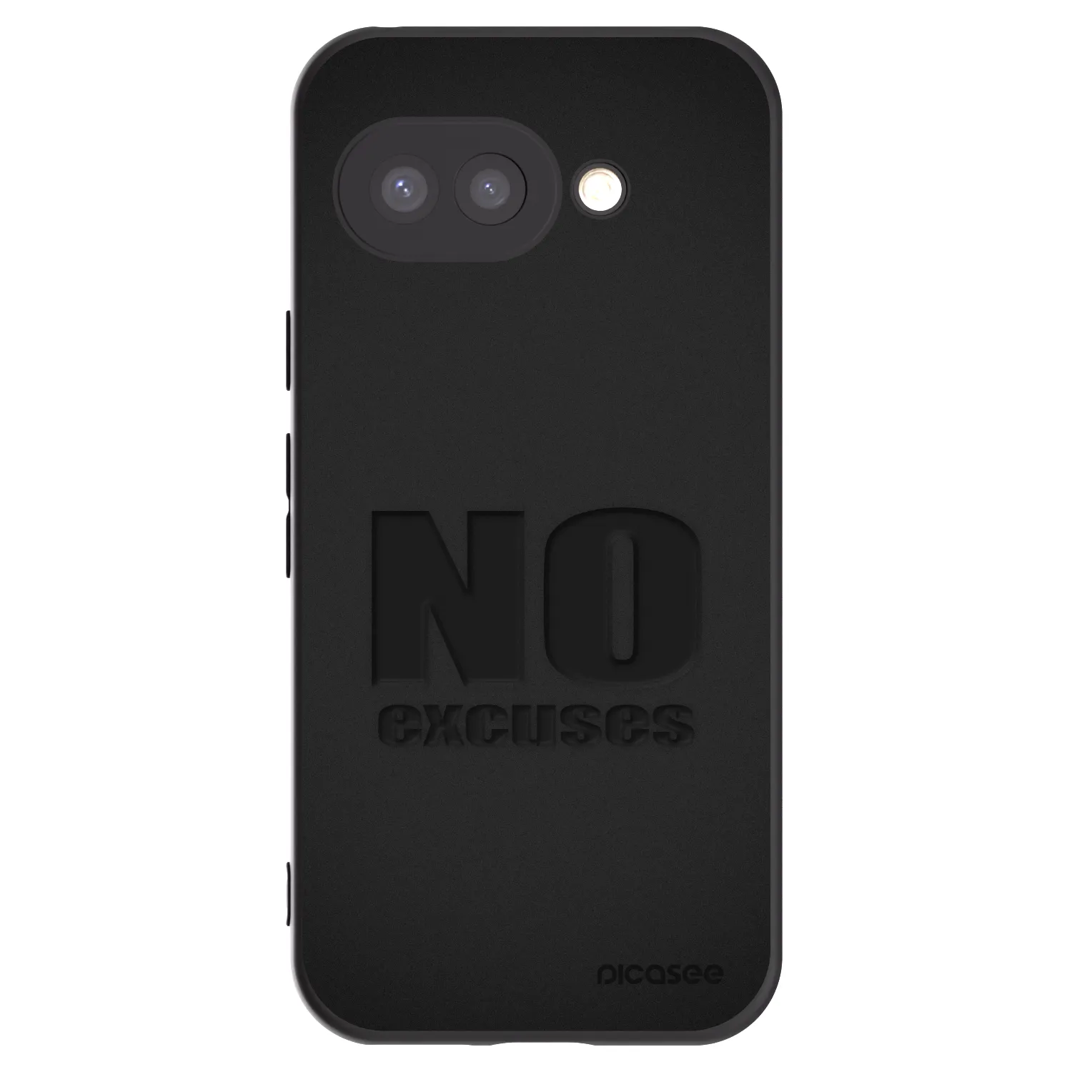 Picasee husă neagră din silicon pentru Google Pixel 9a - No Excuses