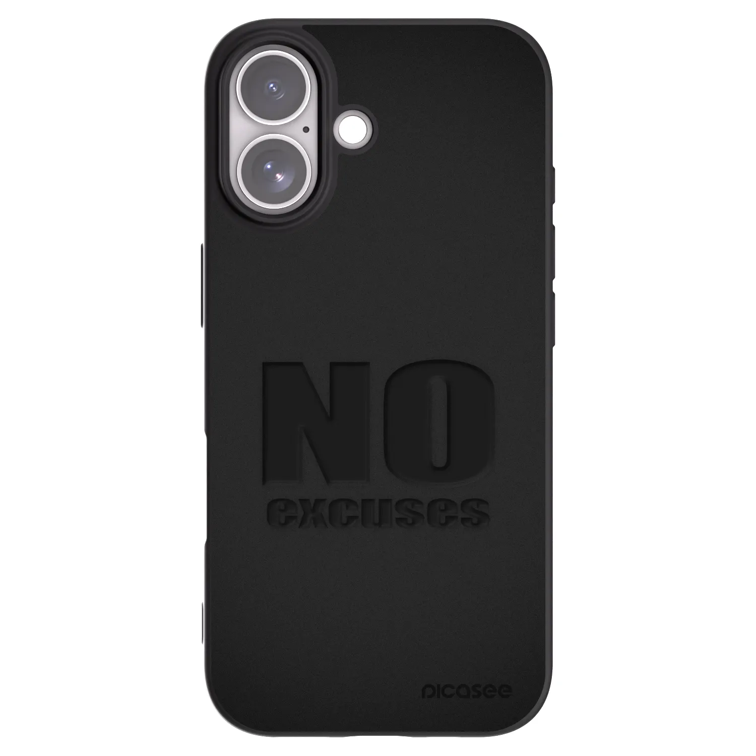 Picasee husă neagră din silicon pentru Apple iPhone 17 - No Excuses