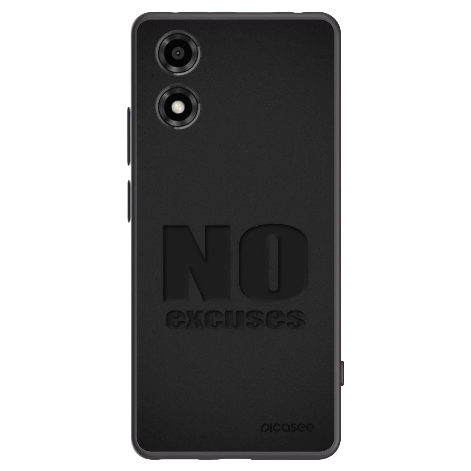 Picasee husă neagră din silicon pentru Motorola Moto E14 - No Excuses