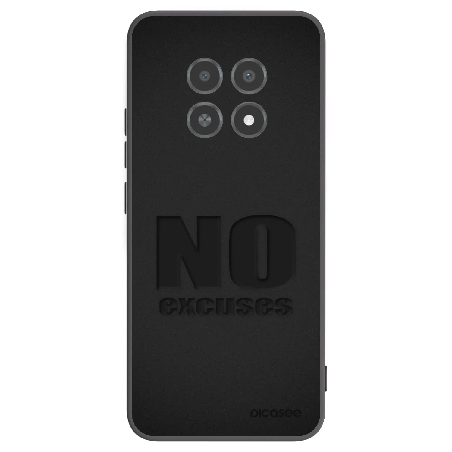 Picasee husă neagră din silicon pentru Realme 12X - No Excuses
