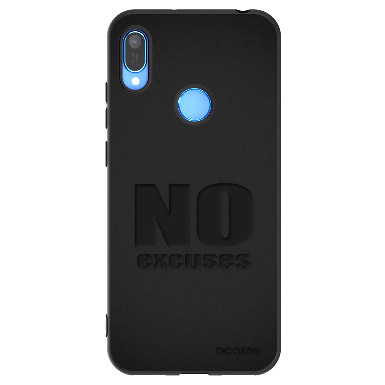 Picasee husă neagră din silicon pentru Huawei Y6 2019 - No Excuses
