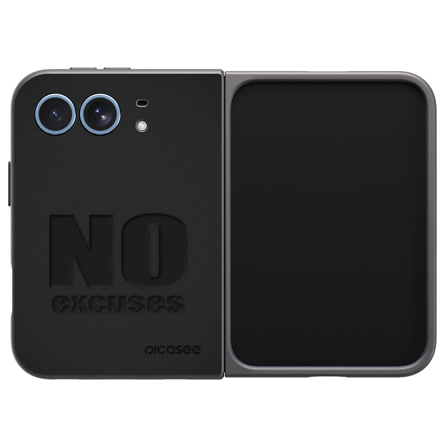 Picasee husă neagră din silicon pentru Apple iPhone Duo - No Excuses