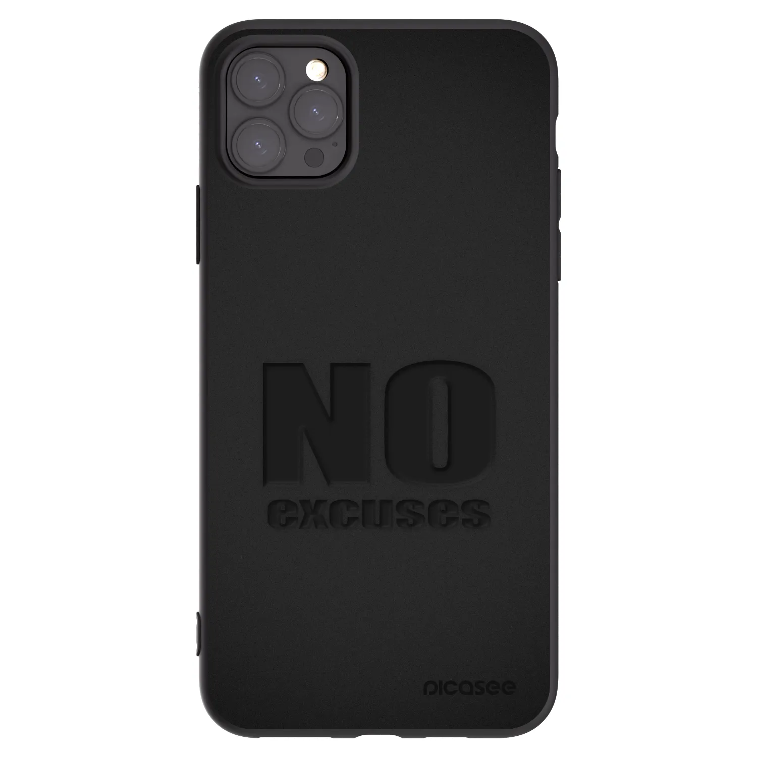 Picasee husă neagră din silicon pentru Apple iPhone 11 Pro Max - No Excuses