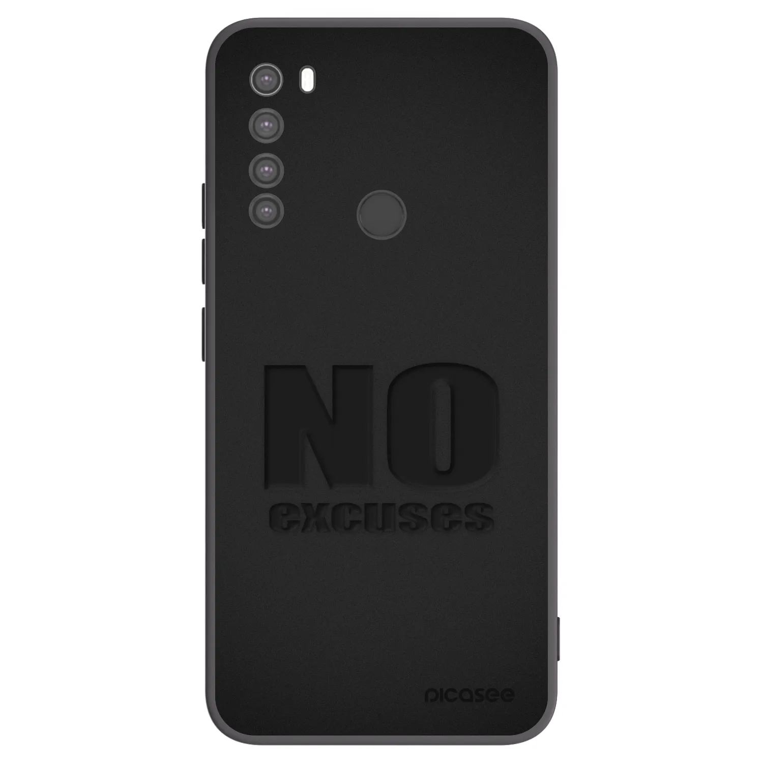Picasee husă neagră din silicon pentru Xiaomi Redmi Note 8 - No Excuses