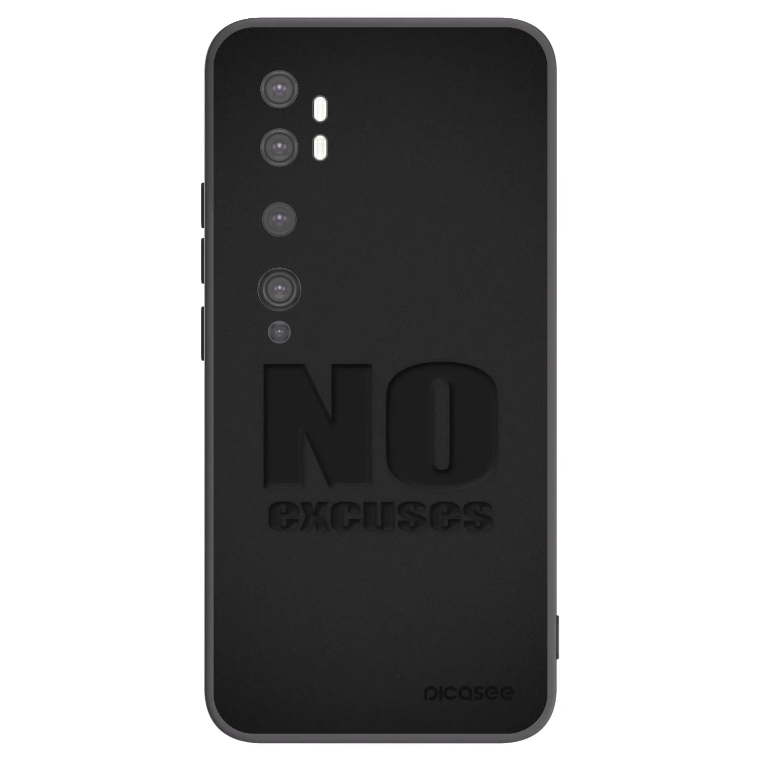Picasee husă neagră din silicon pentru Xiaomi Mi Note 10 (Pro) - No Excuses