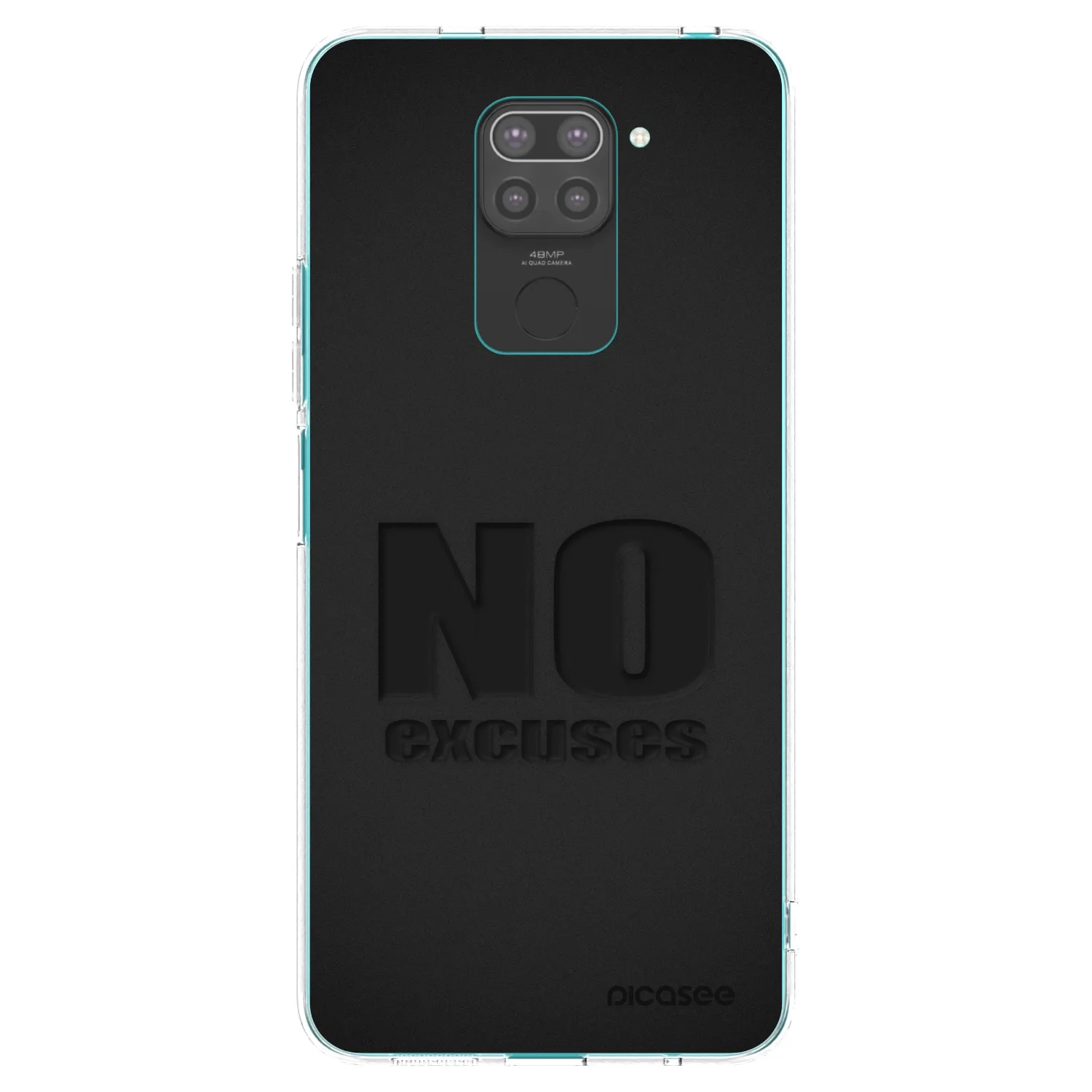 Picasee husă neagră din silicon pentru Xiaomi Redmi Note 9 - No Excuses