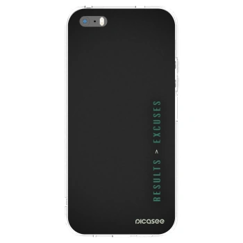 Picasee husă transparentă din silicon pentru Apple iPhone 5/5S/SE - Results x Excuses
