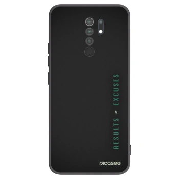 Picasee husă neagră din silicon pentru Xiaomi Redmi 9 - Results x Excuses