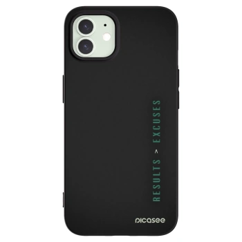 Picasee husă neagră din silicon pentru Apple iPhone 12 - Results x Excuses