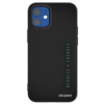 Picasee husă neagră din silicon pentru Apple iPhone 12 mini - Results x Excuses