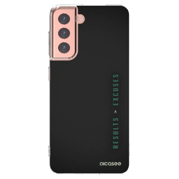 Picasee husă transparentă din silicon pentru Samsung Galaxy S21 5G G991B - Results x Excuses