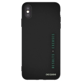 Picasee husă neagră din silicon pentru Apple iPhone XS Max - Results x Excuses